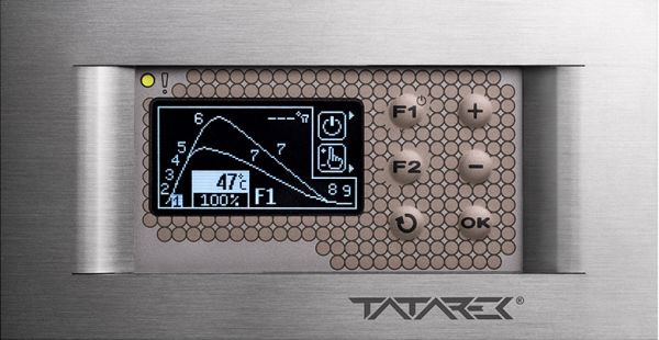 Tatarek RT08-OS Grafik 150 égési levegő vezérlő automatika hőtárolós kandallóhoz, kályhához